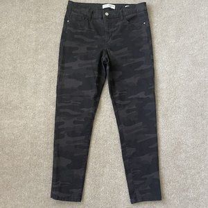 Social Standard by Sanctuary Jeans Womens 6 Black Gray Camo Ankle Skinny Stretch